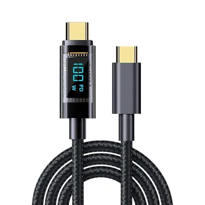 USB-C Kabel Dam Electronics 100W PD Digitalanzeige Schnellladung 2m