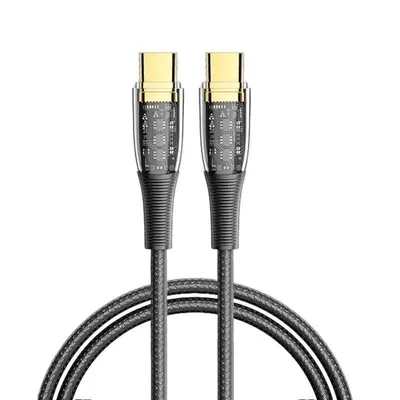 USB-C Kabel Dam Electronics PD100W 1,2m LED 4,0mm