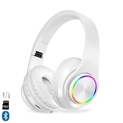 Kabellose Kopfhörer Dam Electronics B39uv Bluetooth 5.0 mit RGB-LED und Micro SD