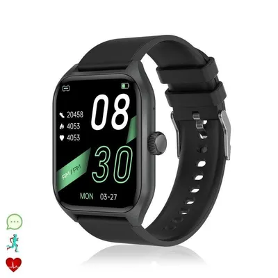 Dam Electronics Smartwatch Qx5 Bluetooth 1,96'' Aluminium Silber IP67 Multisport