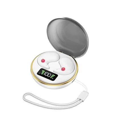Kopfhörer Dam Electronics BY-8 True Wireless Bluetooth 5.3 LED-Display Touch Steuerung Weiß