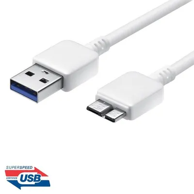 USB 3.0 Kabel Dam Electronics 90cm Micro B Hochgeschwindigkeit Festplatten