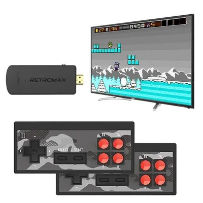 Dam Electronics Y2 Plus Retro Konsole HDMI 4K 1800 Spiele Schwarz