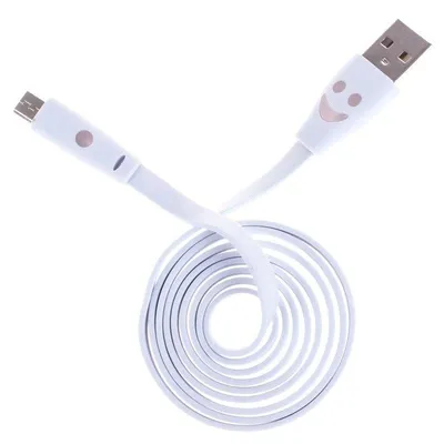 USB auf Micro USB Kabel Dam Electronics Smile Flach PVC Metall