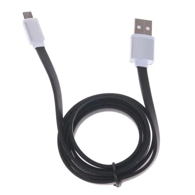 USB-Kabel Dam Electronics Micro USB 3.0 Schwarz/Metall Flach Hochgeschwindigkeit