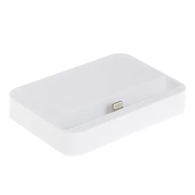Flache Ladeplatte Dam Electronics iPhone 5/SE/6/6 Plus Weiss