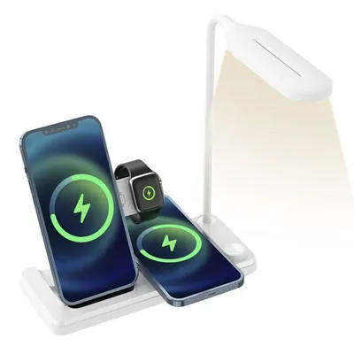 Kabelloses Ladegerät Dam Electronics 4-in-1 mit Flexibler LED-Lampe