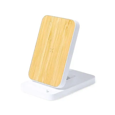 Ladegerät Nature Bambus Dam Electronics 15W Klappbar Schnellladung
