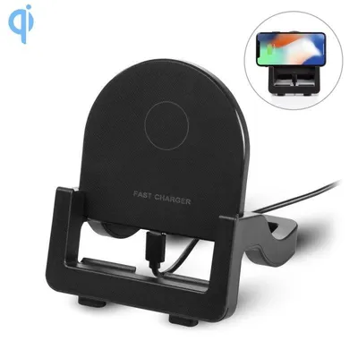 Ladegeraet Qi 15W Dam Electronics Halterung Horizontal und Vertikal