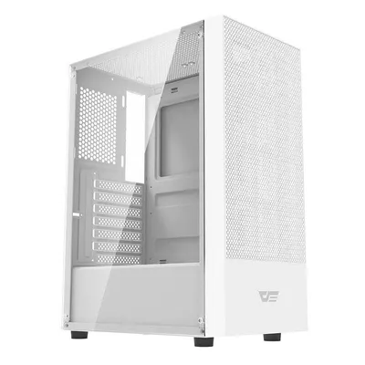 PC-Gehäuse Darkflash A290 Weiß Mitteltower Gehäuse aus Sicherheitsglas