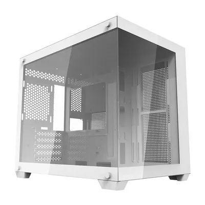 PC-Gehäuse Darkflash C285MP Weiß Doppelverglasung Gehärtetes Glas