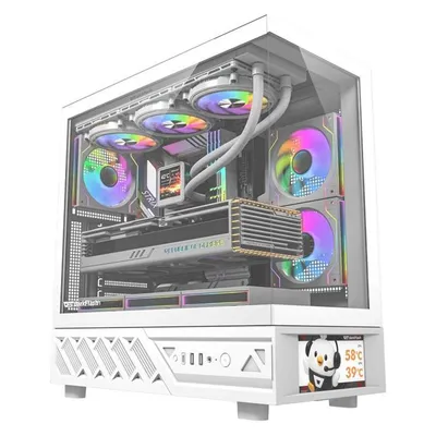 PC-Gehäuse Darkflash DS950V Midi Tower Display 6" Weiß