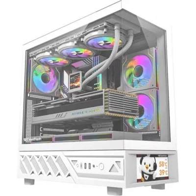 PC-Gehäuse Darkflash DS950V Midi Tower Display 6" Weiß