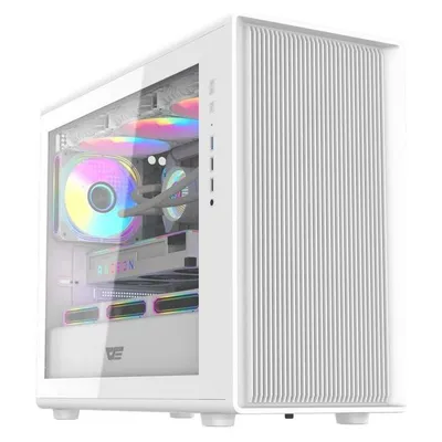 PC-Gehäuse Darkflash DB460M Weiß M-ATX/ITX Gehärtetes Glas