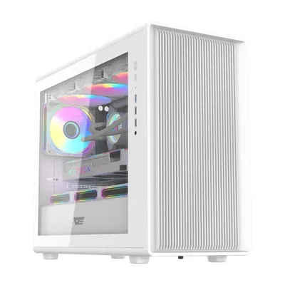 PC-Gehäuse Darkflash DB460M Weiß M-ATX/ITX Gehärtetes Glas