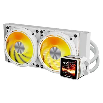 Darkflash DE240 240mm Flüssigkeitskühlung 2 ARGB-Lüfter IPS-Display Weiß