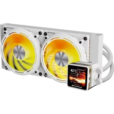 Darkflash DE240 240mm Flüssigkeitskühlung 2 ARGB-Lüfter IPS-Display Weiß