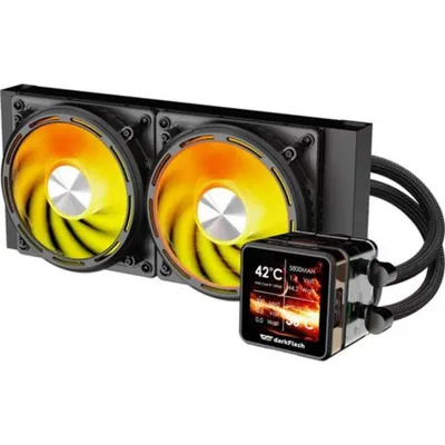 Refrigeración Líquida Darkflash DE240 240mm 2 Ventilatoren ARGB IPS Display