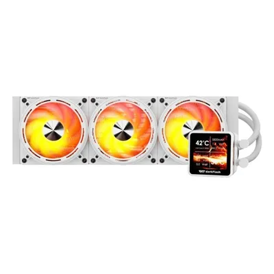 Wasserkühlung darkFlash DE360 360mm 3 Lüfter IPS Display ARGB Weiß