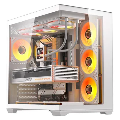 Gehäuse Turm darkFlash C280 Aquarium Weiß Gaming