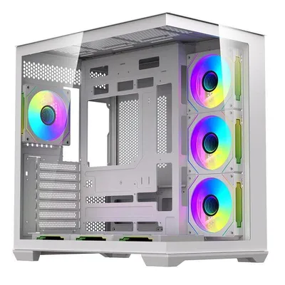 Gehäuse Turm darkFlash C280 Aquarium Weiß Gaming