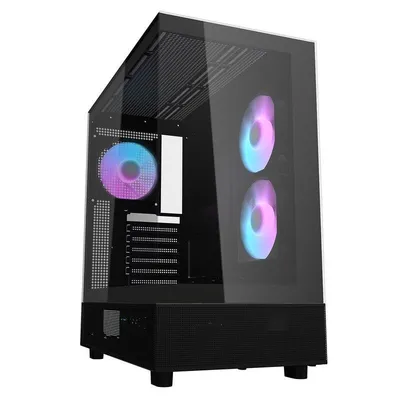 PC-Gehäuse Darkflash DPX90 ARGB Midi Tower Schwarz Glasfenster