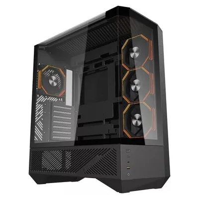 PC-Gehäuse Darkflash DY460 Aquarium 4x ARGB-Lüfter Schwarz Glas ATX