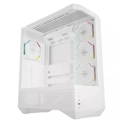 PC-Gehäuse Darkflash DY460 Weiss ATX Mid-Tower Glasfenster ARGB
