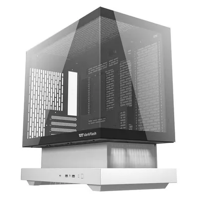 PC-Gehäuse Darkflash DF-FLOF1DM8L-WH Floatron F1 Weiß ARGB Glas Micro ATX