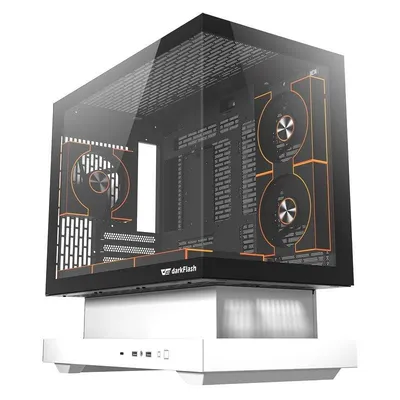 PC-Gehäuse Darkflash DF-FLOF1DM8L-WH Floatron F1 Weiß ARGB Glas Micro ATX