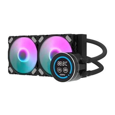 darkFlash DN-D240 Flüssigkeitskühlung 240mm ARGB LCD 2 Lüfter Hochauflösendes Display