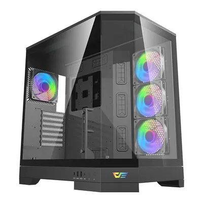 Gehäuse Darkflash DQX90 Schwarz ATX Big Tower Gehärtetes Glas