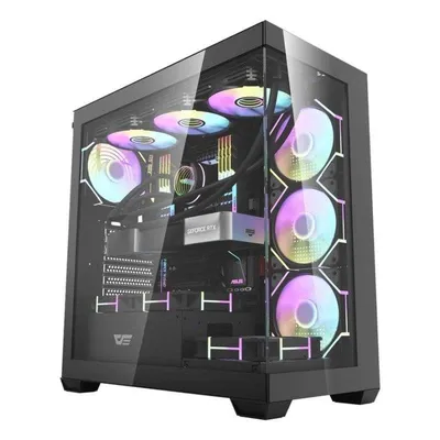 Gehäuse Tower ATX darkFlash DS900 Gehärtetes Glas Schwarz