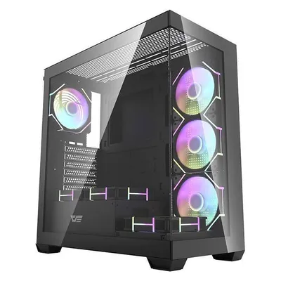 PC-Gehäuse Darkflash DS900 Schwarz Mid Tower mit 7 ARGB-Lüftern