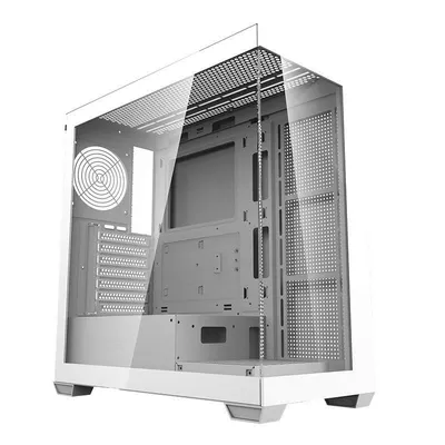 PC-Gehäuse Darkflash DS900 Weiß Gehäuse aus gehärtetem Glas ohne Lüfter