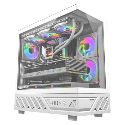 PC-Gehäuse DarkFlash DS950 Weiß ATX/M-ATX/ITX 270° Gehärtetes Glas