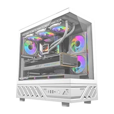 PC-Gehäuse DarkFlash DS950 Weiß ATX/M-ATX/ITX 270° Gehärtetes Glas