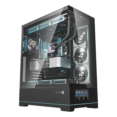 Gehäuse Turm darkFlash DY451L Pro ATX Schwarz mit gehärtetem Glas