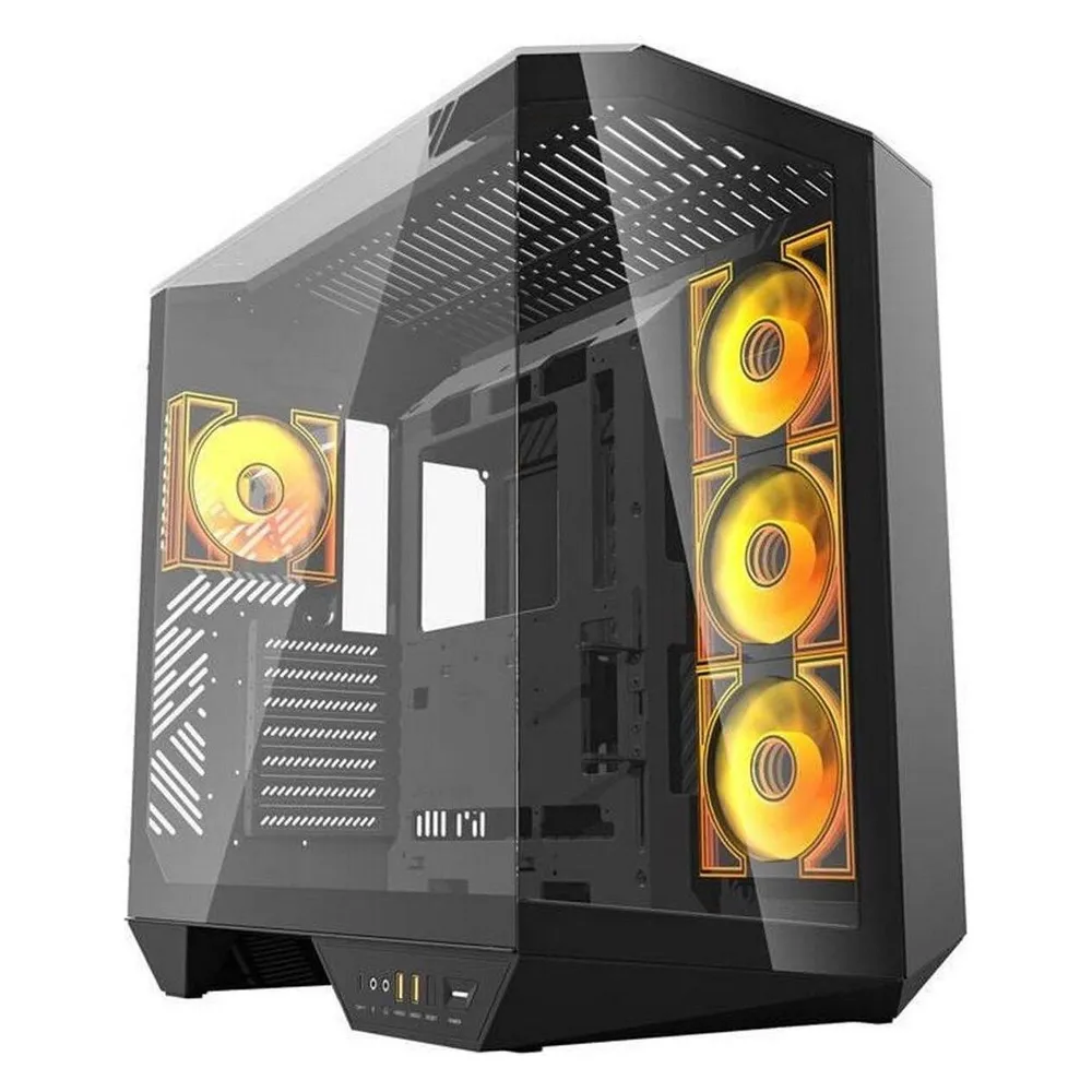 Gehäuse darkFlash DY470 Full Tower Schwarz ATX mit 4 Lüftern