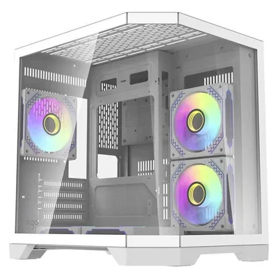 PC-Gehäuse Darkflash FT350 Mini Tower Weiß mit 5 ARGB-Lüftern