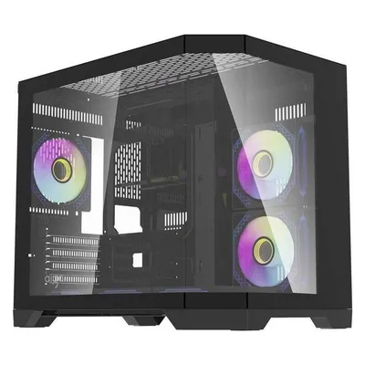 PC-Gehäuse Darkflash FT418 Mini Tower 6 ARGB-Lüfter Schwarz
