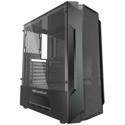 Gaming-Tower darkFlash Leo Gehärtetes Glas USB 3.0 Schwarz