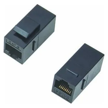 Datacom Connector panel UTP 2 x RJ45 (8p8c) Cat6, straight, plastic