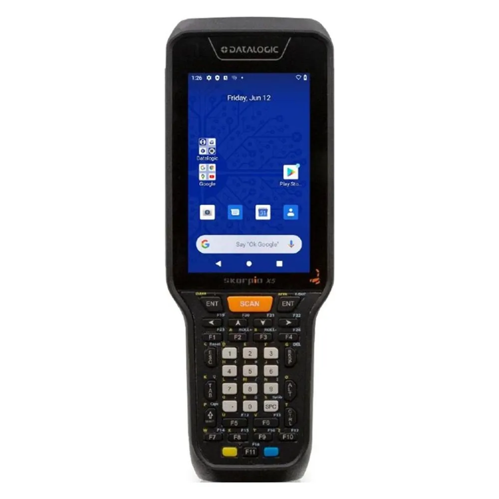 Datalogic Skorpio X5 Handheld Mobile Computer 10,9 cm (4.3 Zoll) 800 x 480 Pixel Touchscreen 488 g Schwarz (1D-Barcodes, 2D-Barcodes)