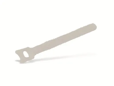 DAYTOOLS Kabelbinder, 125x12 mm, Klettverschluss, weiß, 10 Stück
