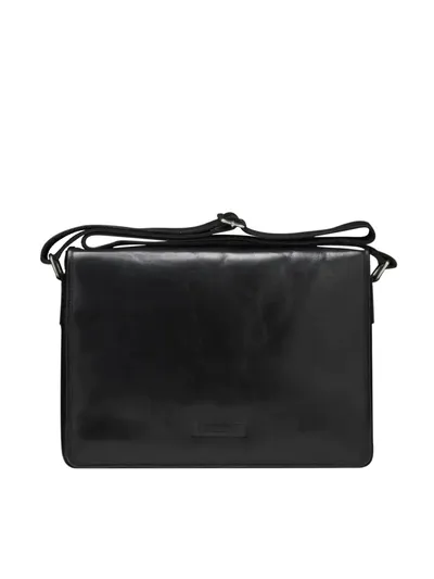 Schultasche DBRAMANTE1928 Marselisborg 14" Leder schwarz