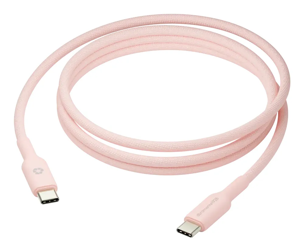 USB-C zu USB-C Kabel DBRAMANTE1928 1,5 m Rosa Schnellladen