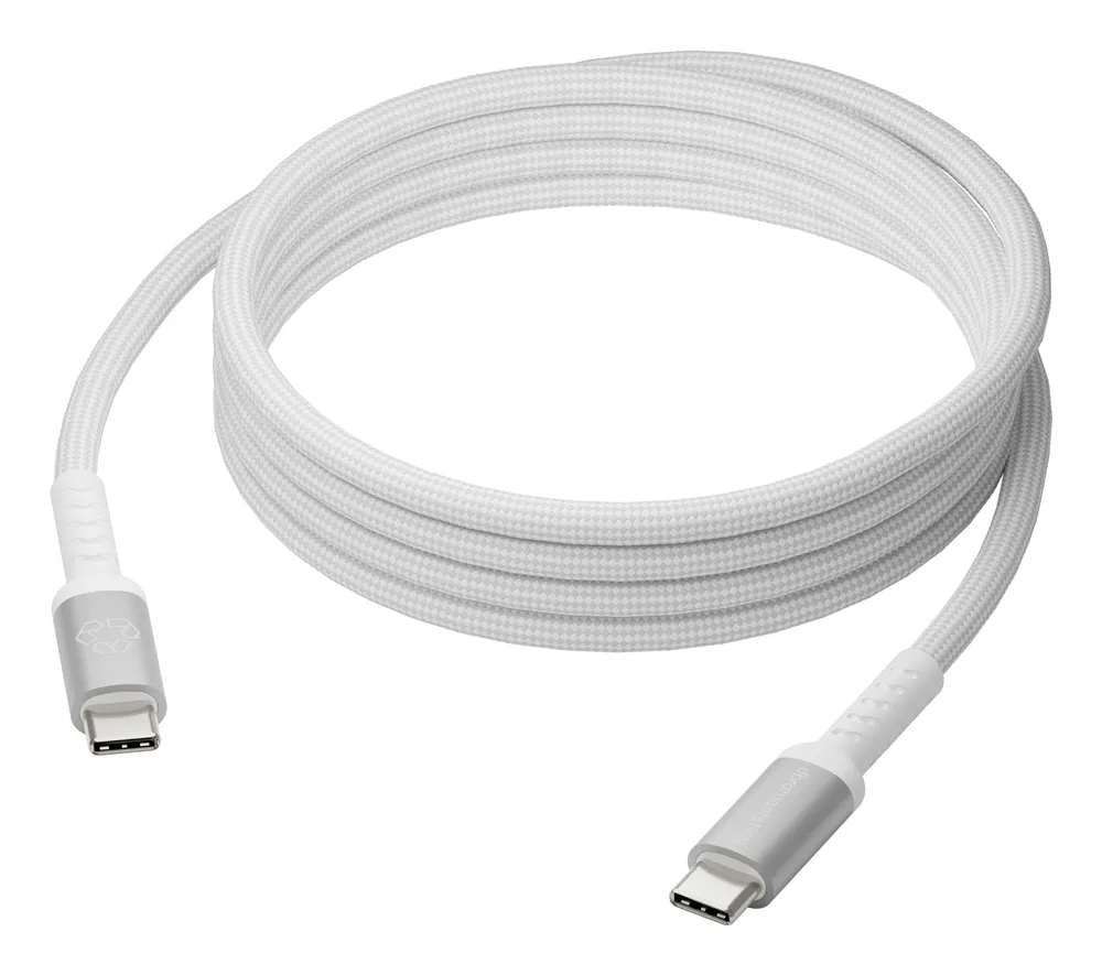 Kabel USB-C auf USB-C DBRAMANTE1928 2 m Weiß Schnellladen