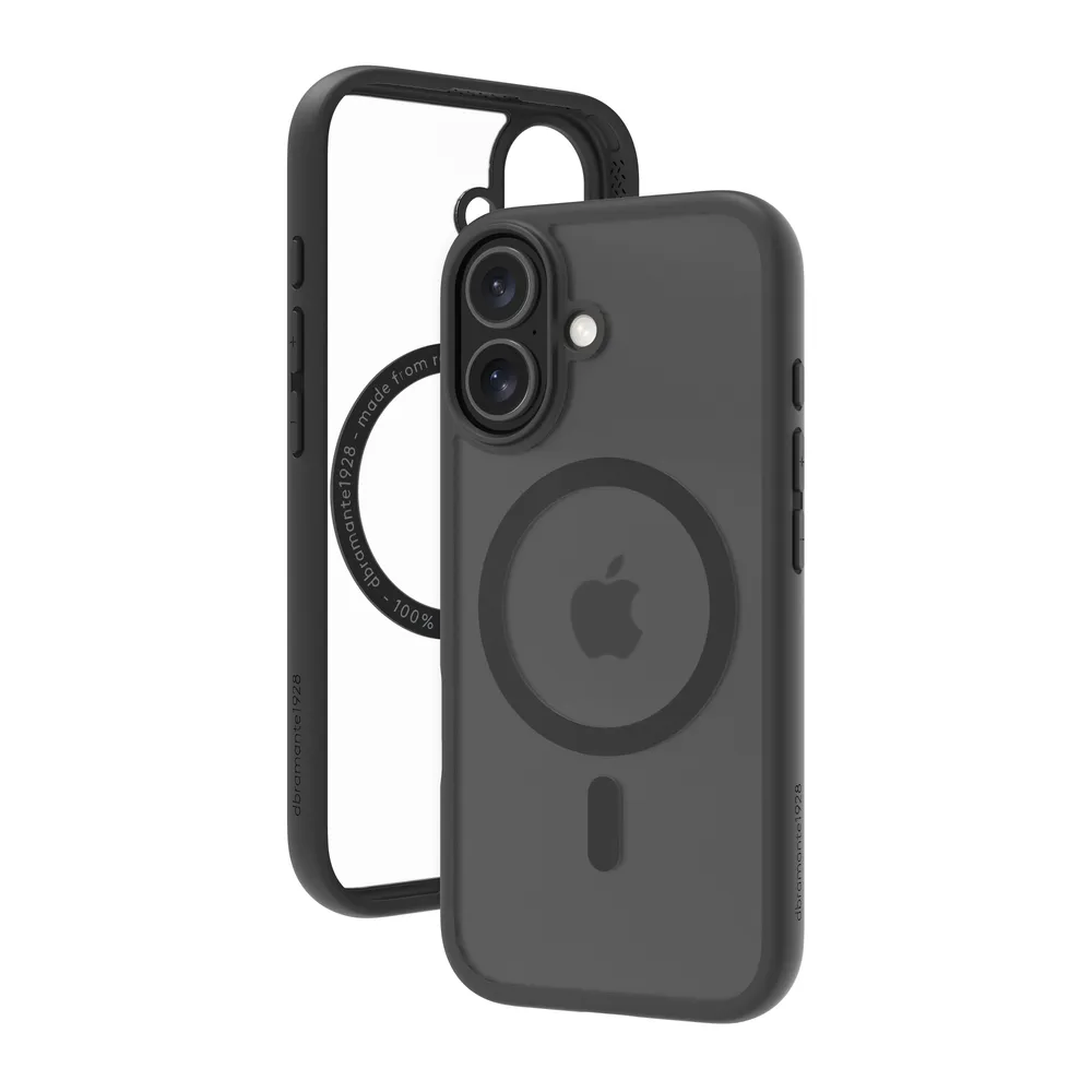 Funda para móvil Dbramante1928 Grenen MS Cover recycelter Kunststoff schwarz für iPhone 17