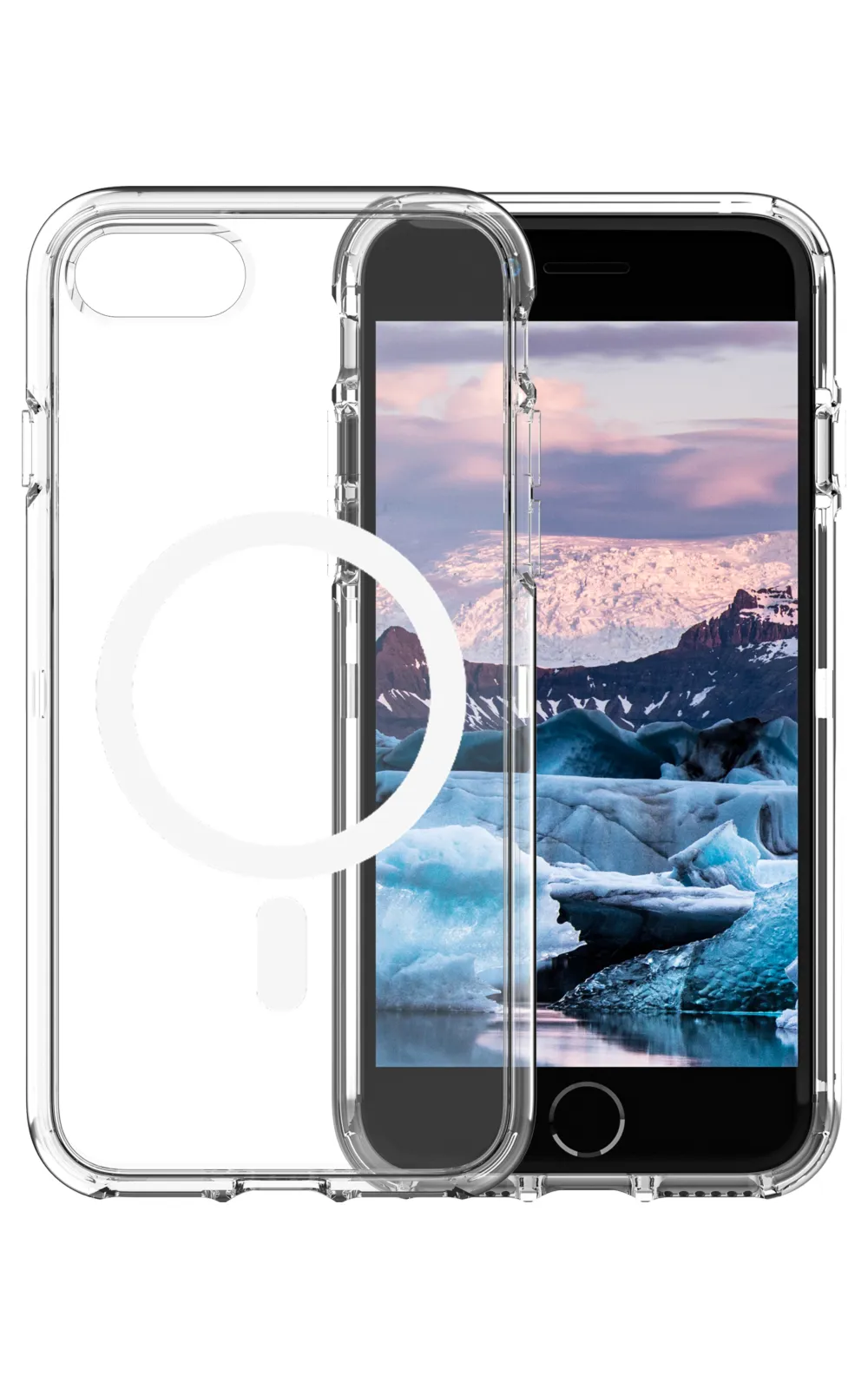 Funda para móvil DBRAMANTE1928 Iceland Pro MagSafe Transparent Recycling-Kunststoff für iPhone SE/8
